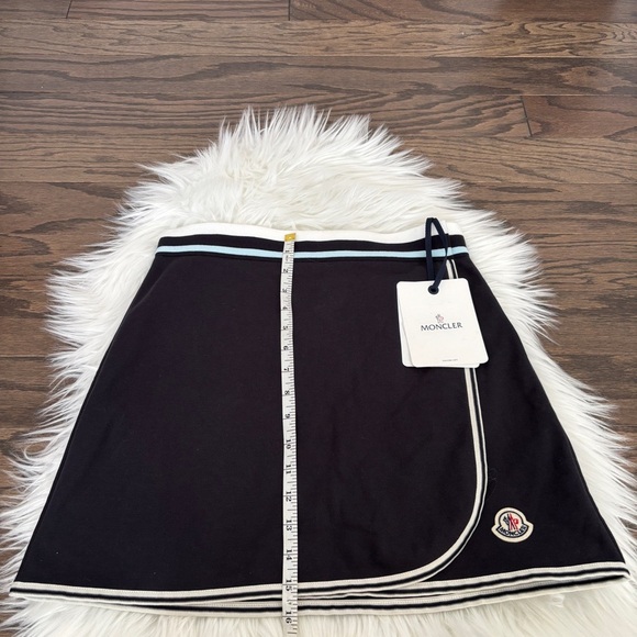 MONCLER Wraparound Mini Skirt logo-patch wrap tennis skirt Small S New NWT - Picture 9 of 15